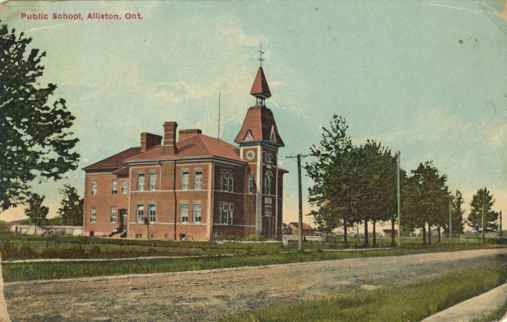 Alliston Public School and Alliston High School, c.1905.